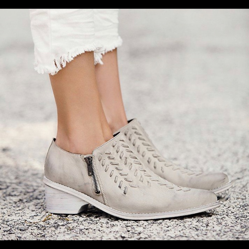 Free People Indio Dove Bootie Cowgirl Ankle